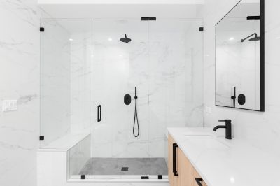 Black Framed Glass Shower